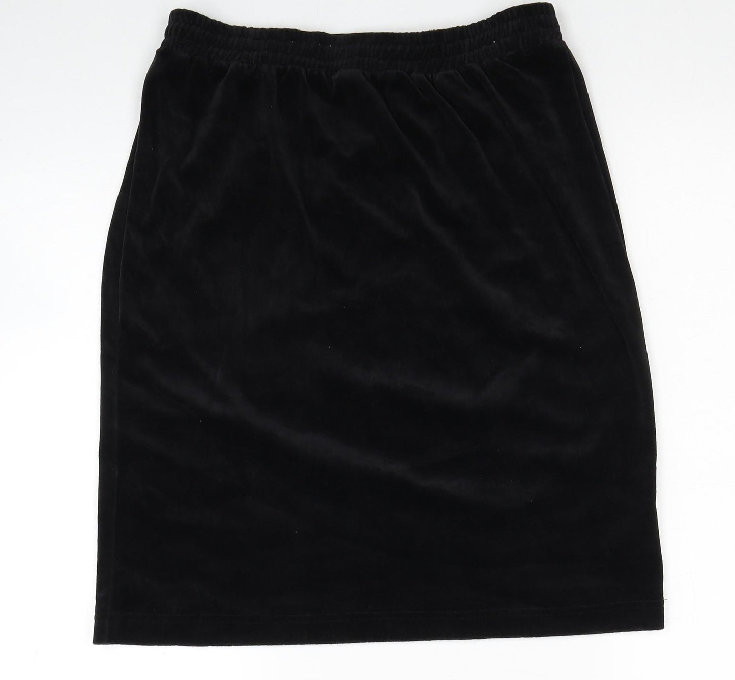 Preworn Womens Black Cotton Straight & Pencil Skirt Size S
