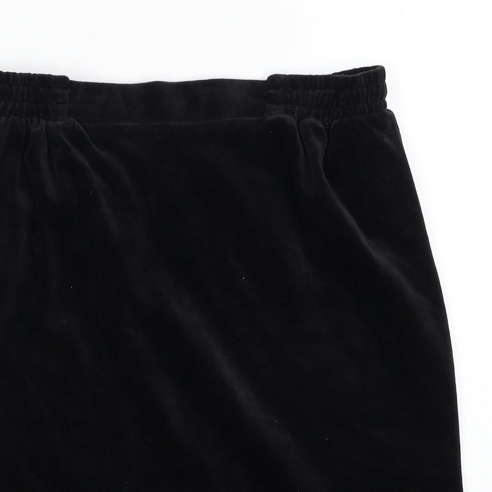 Preworn Womens Black Cotton Straight & Pencil Skirt Size S