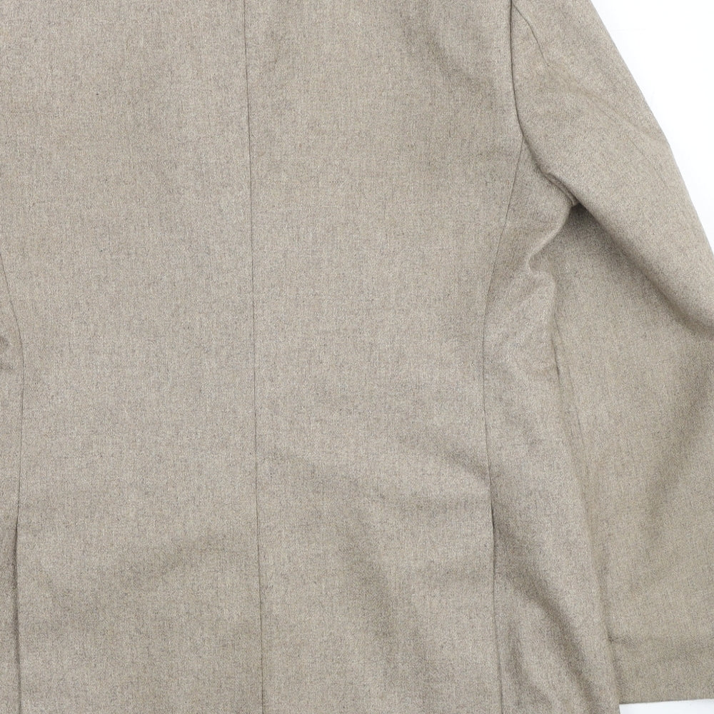 Grendale Mens Beige Wool Jacket Blazer Size 36