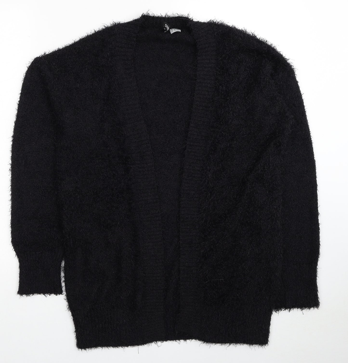 H&M Womens Black V-Neck Acrylic Cardigan Jumper Size XS
