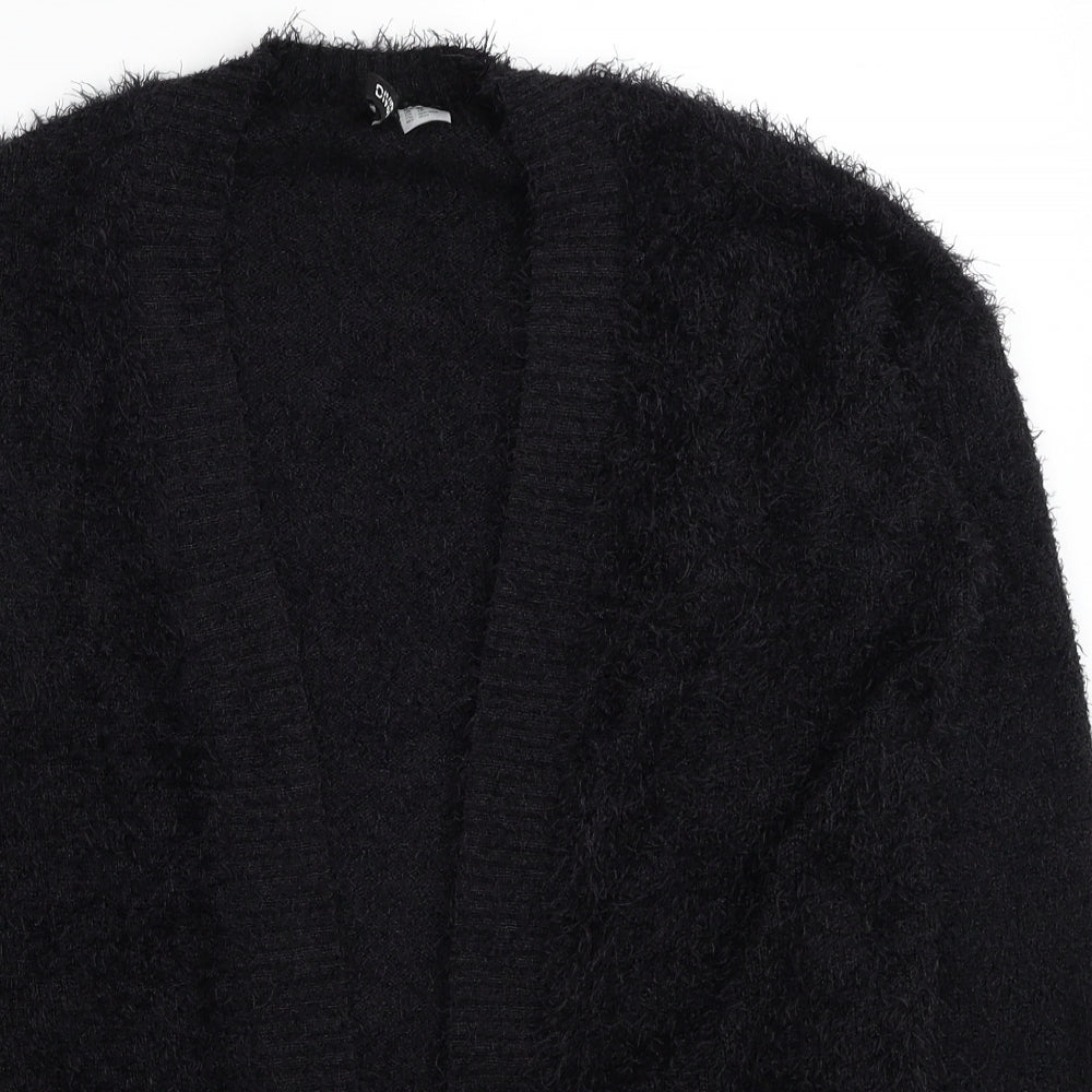 H&M Womens Black V-Neck Acrylic Cardigan Jumper Size XS