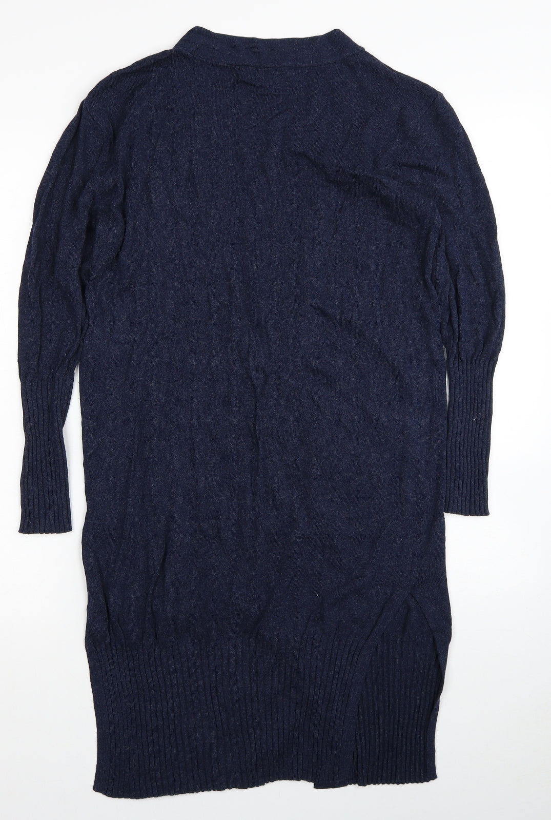 Marks and Spencer Womens Blue V-Neck Viscose Cardigan Jumper Size M