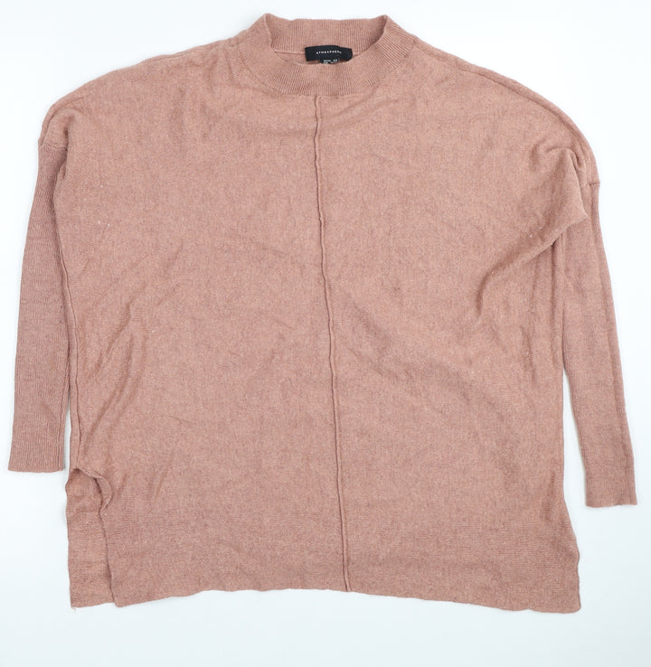 Atmosphere Womens Beige Mock Neck Viscose Pullover Jumper Size 6