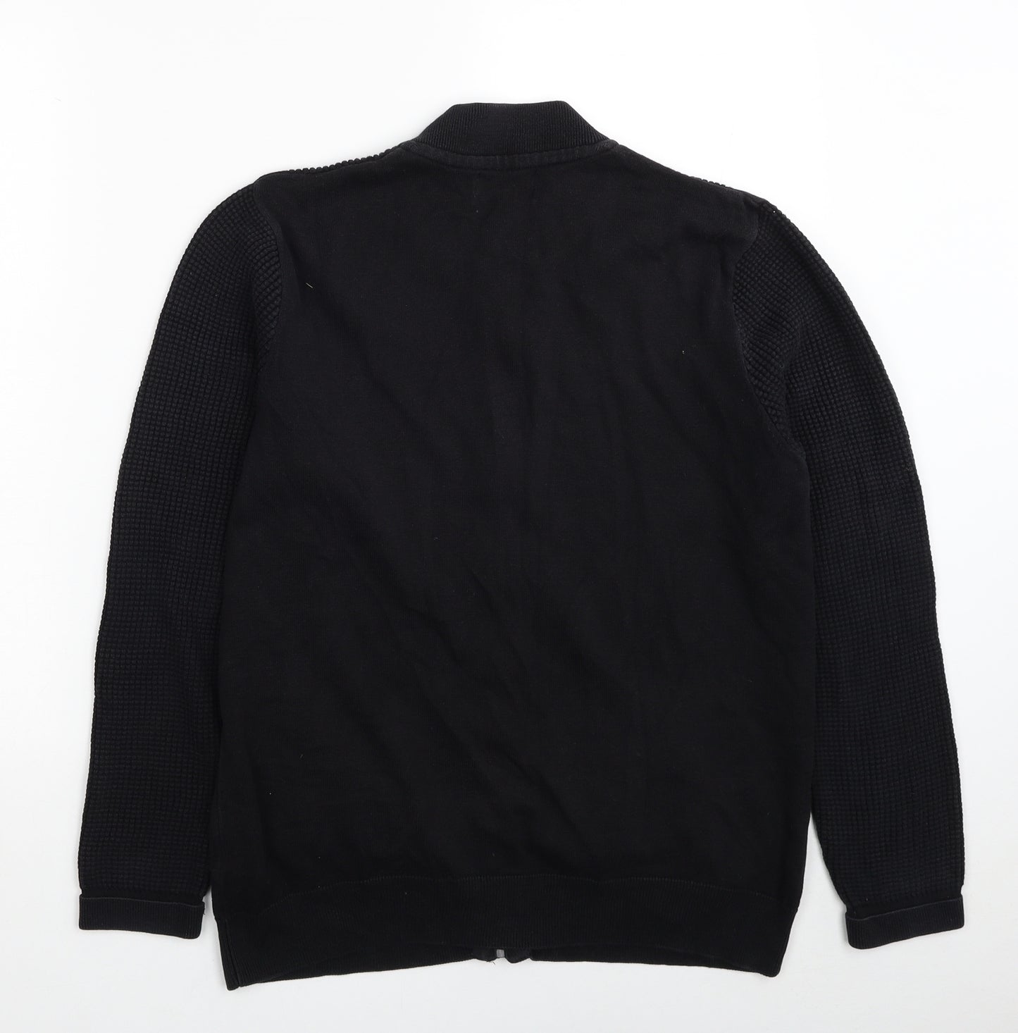 Marks and Spencer Mens Black Cotton Full Zip Sweatshirt Size M