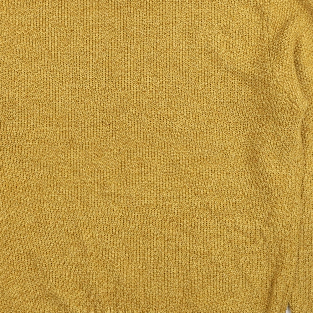 Primark Mens Yellow Round Neck Cotton Pullover Jumper Size S