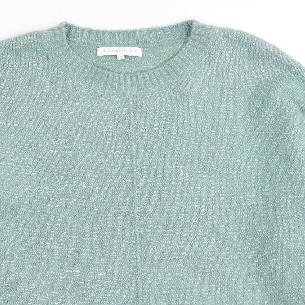 NEXT Womens Blue Round Neck Acrylic Pullover Jumper Size 12
