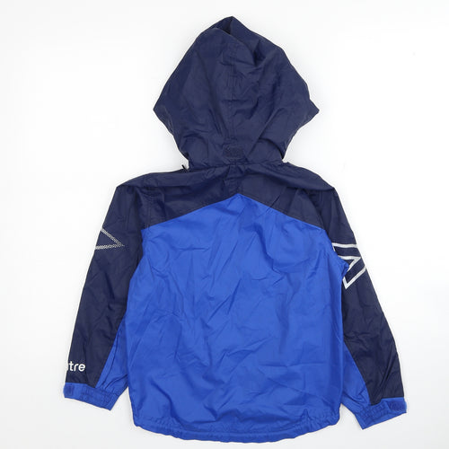 Mitre Boys Blue Colourblock Windbreaker Jacket Size XS Zip