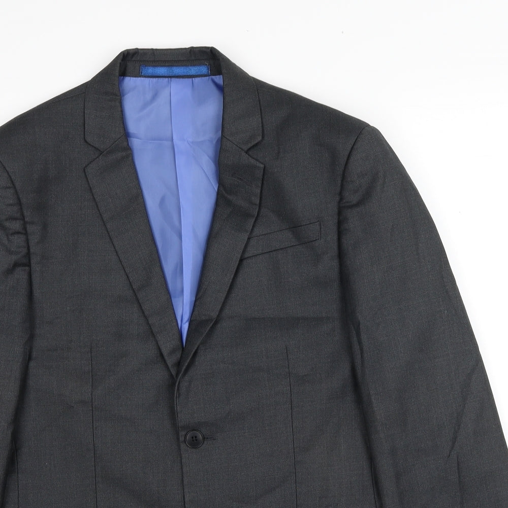 Marks and Spencer Mens Grey Polyester Jacket Blazer Size 38