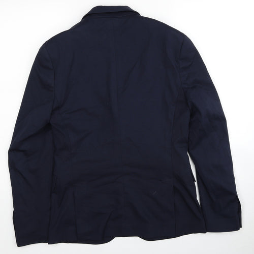 Mango Mens Blue Viscose Jacket Blazer Size 36