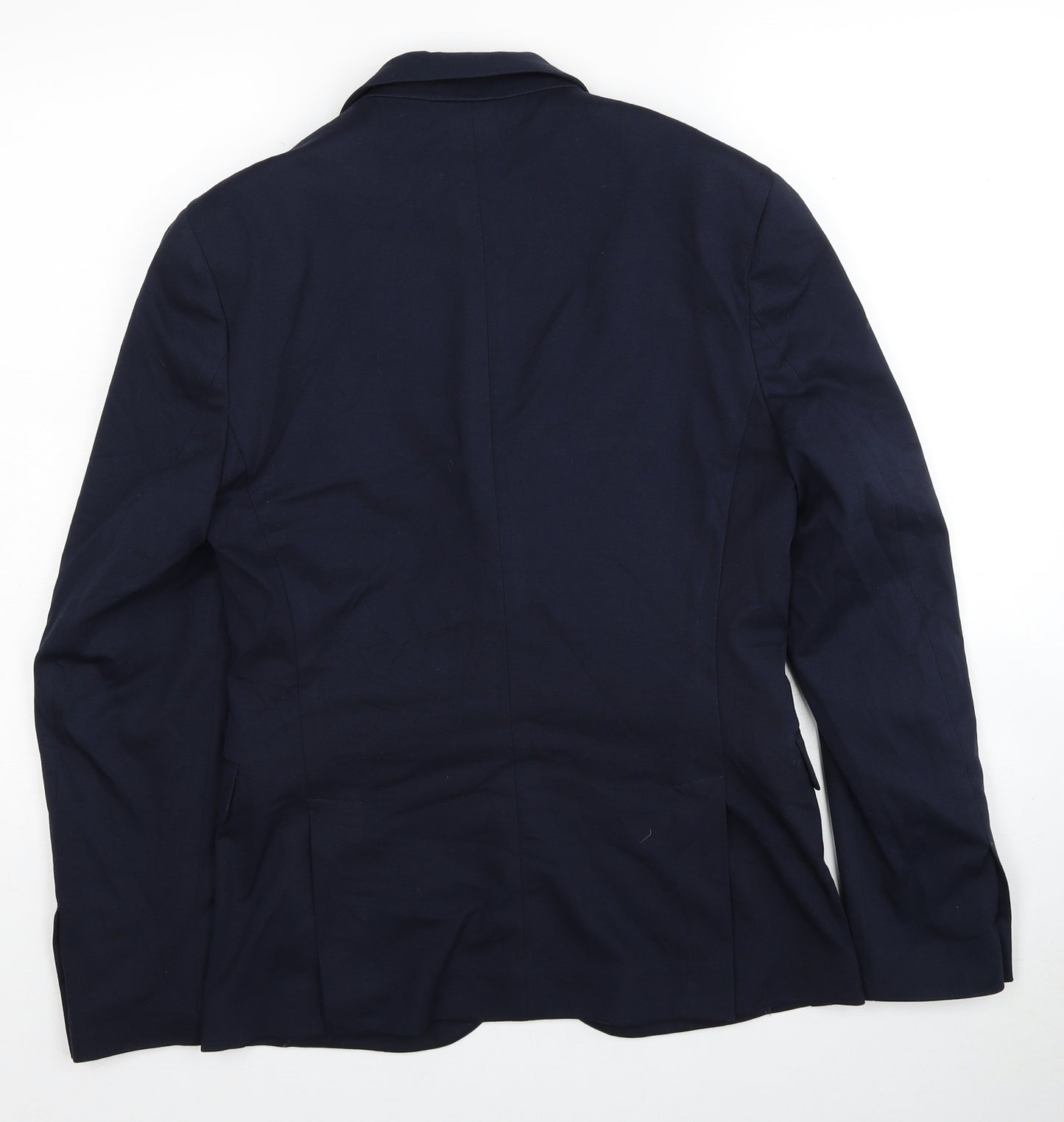 Mango Mens Blue Viscose Jacket Blazer Size 36
