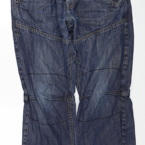 Prm Denim Mens Blue Cotton Straight Jeans Size 36 in Regular Zip