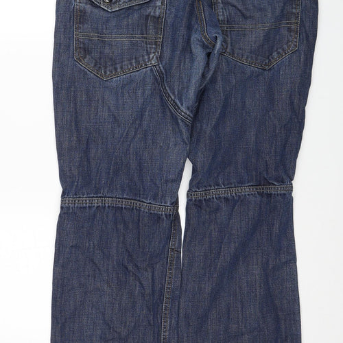 Prm Denim Mens Blue Cotton Straight Jeans Size 36 in Regular Zip