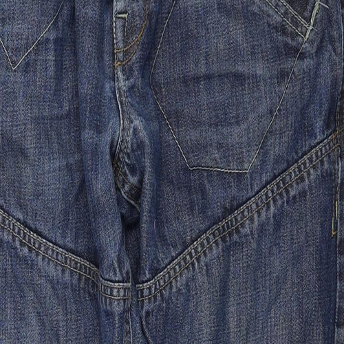 Prm Denim Mens Blue Cotton Straight Jeans Size 36 in Regular Zip