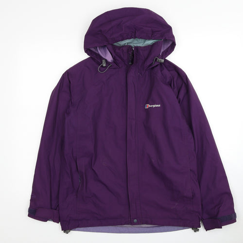 Berghaus Womens Purple Windbreaker Coat Size 10 Zip