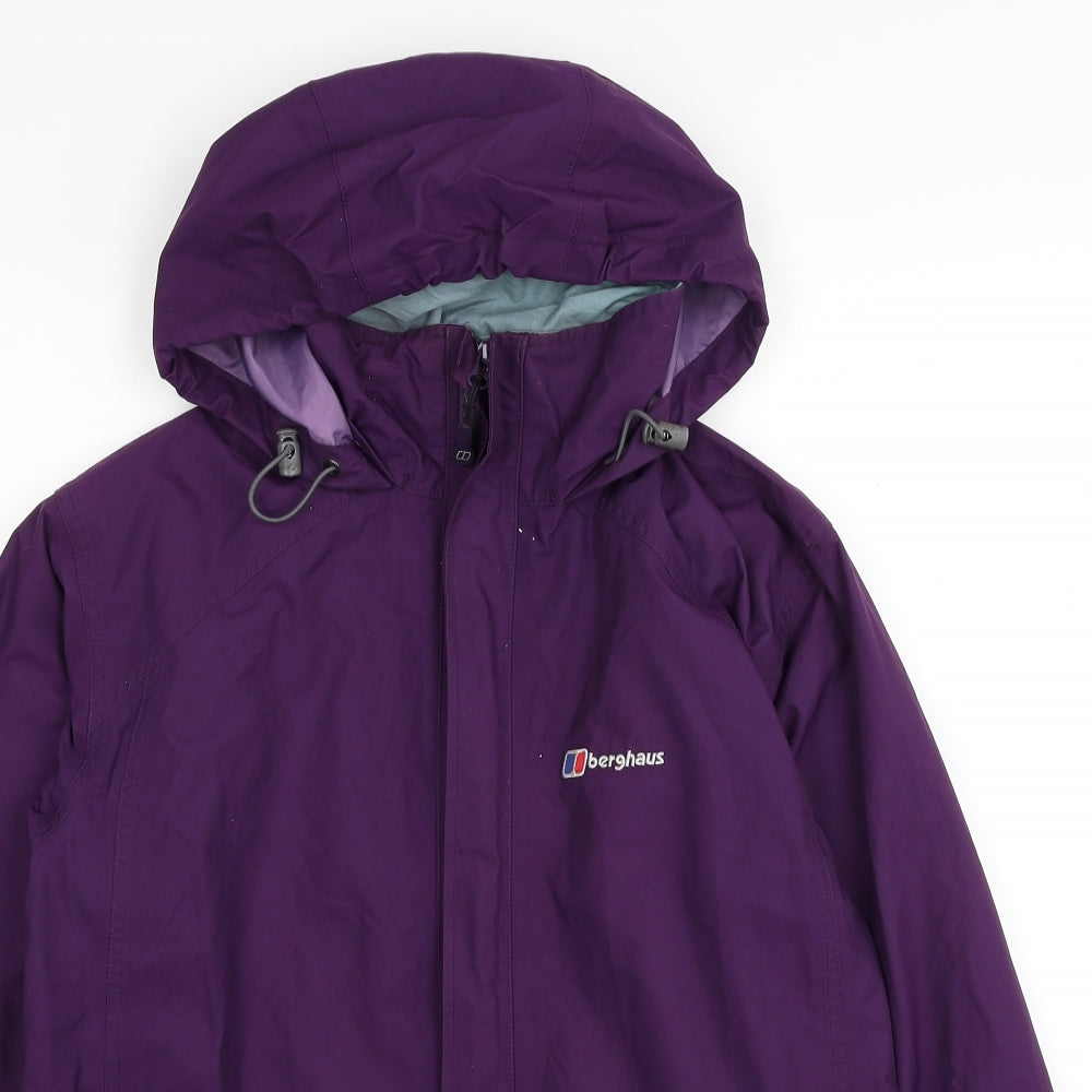 Berghaus Womens Purple Windbreaker Coat Size 10 Zip