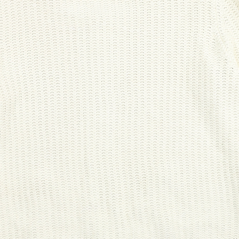 Marks and Spencer Womens White Jacket Coatigan Size 22 Zip