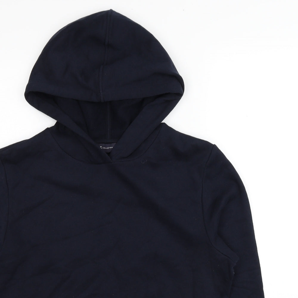 Marks and Spencer Mens Blue Cotton Pullover Hoodie Size S