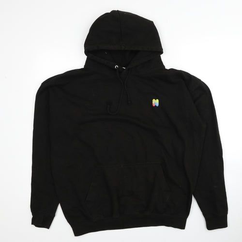 Gildan Mens Black Cotton Pullover Hoodie Size XL