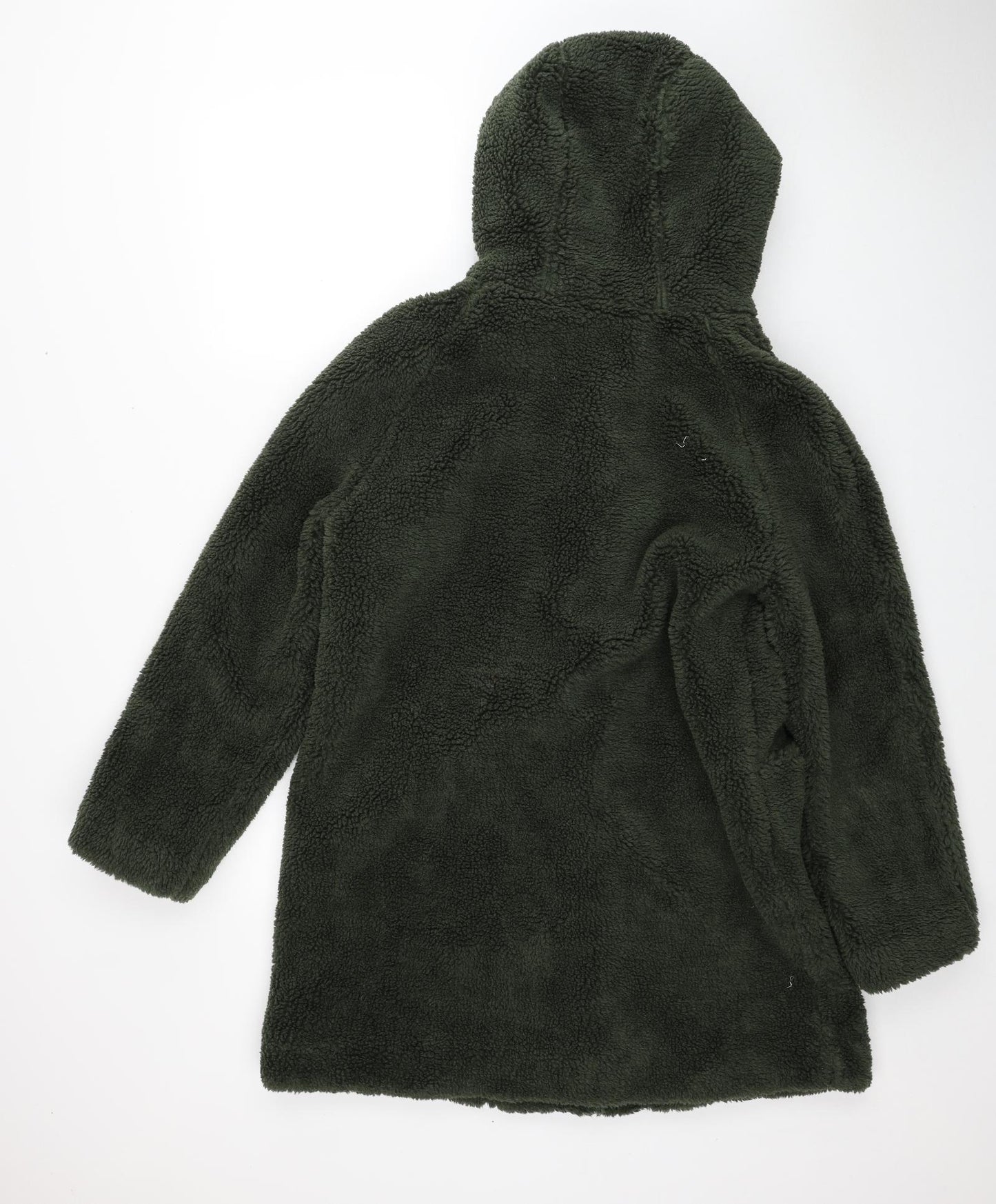 Marks and Spencer Womens Green Overcoat Coat Size 12 Zip