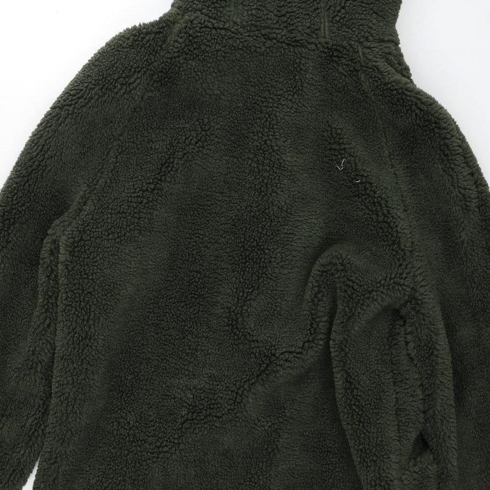 Marks and Spencer Womens Green Overcoat Coat Size 12 Zip