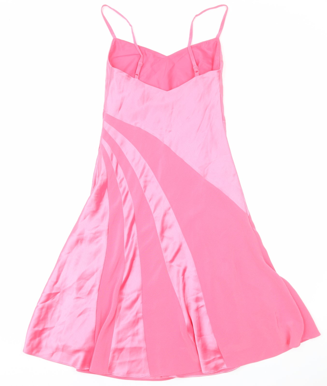 Autograph Womens Pink Geometric Polyester Slip Dress Size 10 V-Neck Pullover