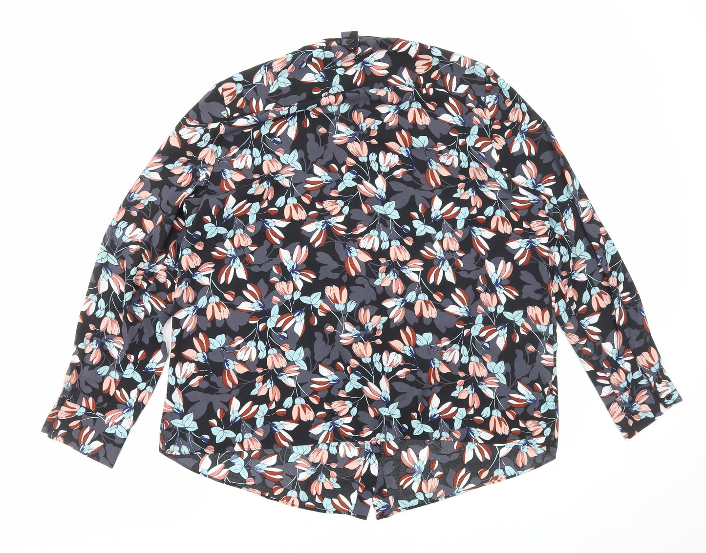 TU Womens Multicoloured Floral Polyester Basic Blouse Size 18 Round Neck