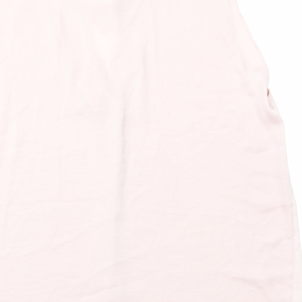 Marks and Spencer Womens Pink Polyester Basic Tank Size 18 V-Neck