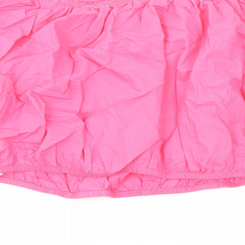 Marks and Spencer Womens Pink Cotton Cropped Blouse Size 20 Off the Shoulder - Bardot