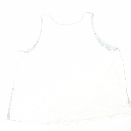 Marks and Spencer Womens Multicoloured Geometric Polyester Basic Tank Size 24 Scoop Neck