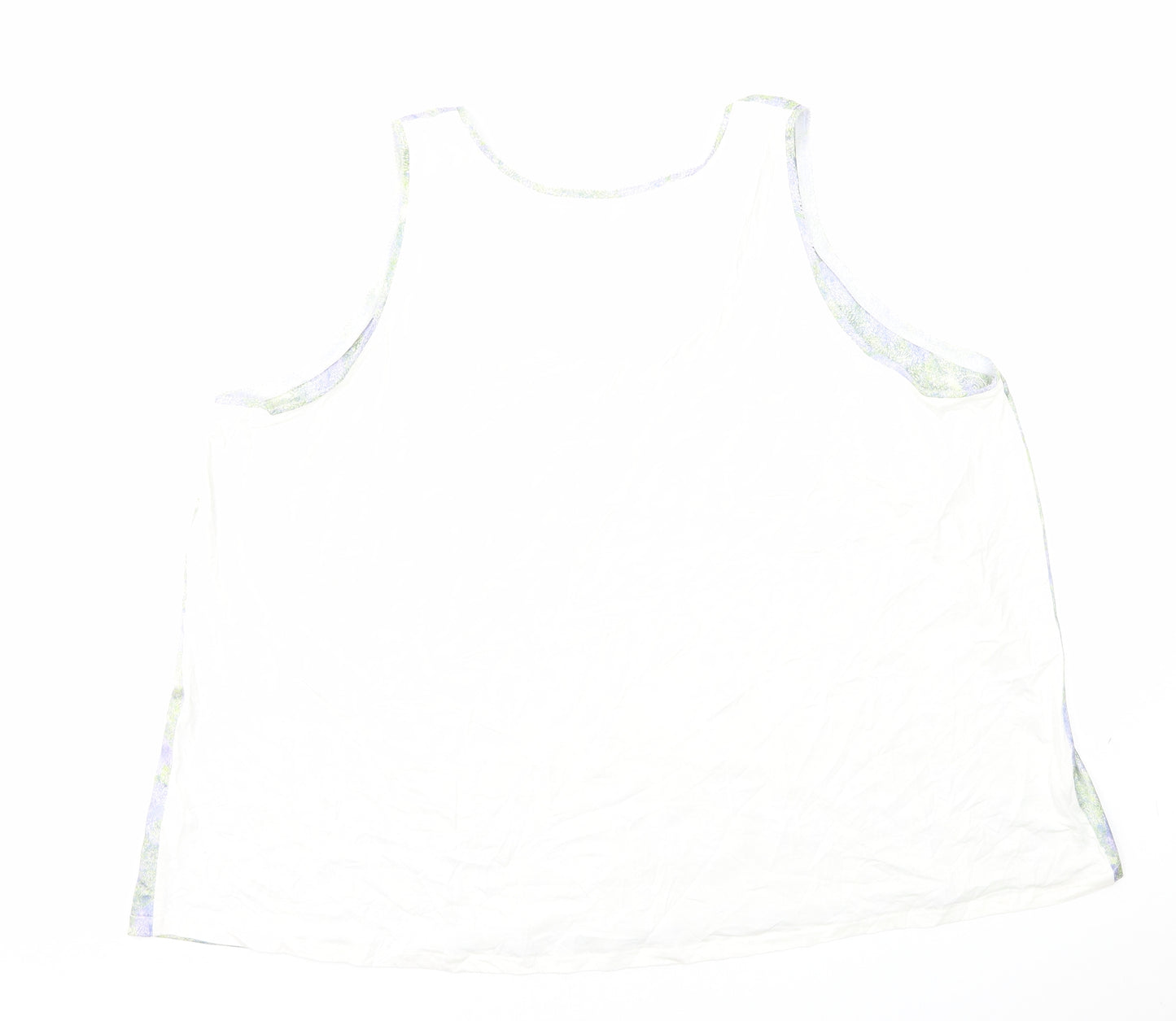 Marks and Spencer Womens Multicoloured Geometric Polyester Basic Tank Size 24 Scoop Neck