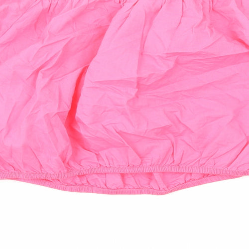 Marks and Spencer Womens Pink Cotton Cropped Blouse Size 18 Off the Shoulder - Bardot