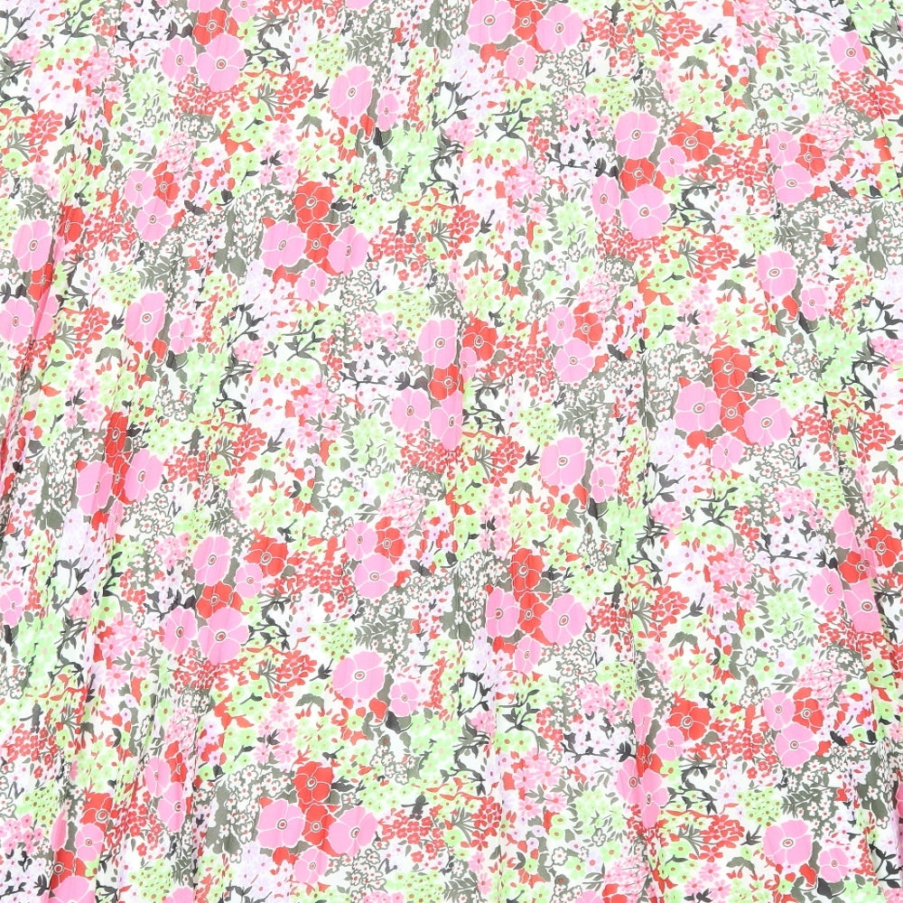Marks and Spencer Womens Multicoloured Floral Polyester A-Line Skirt Size 20