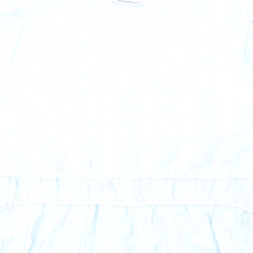 Marks and Spencer Womens Blue Polyester Basic Blouse Size 20 Round Neck