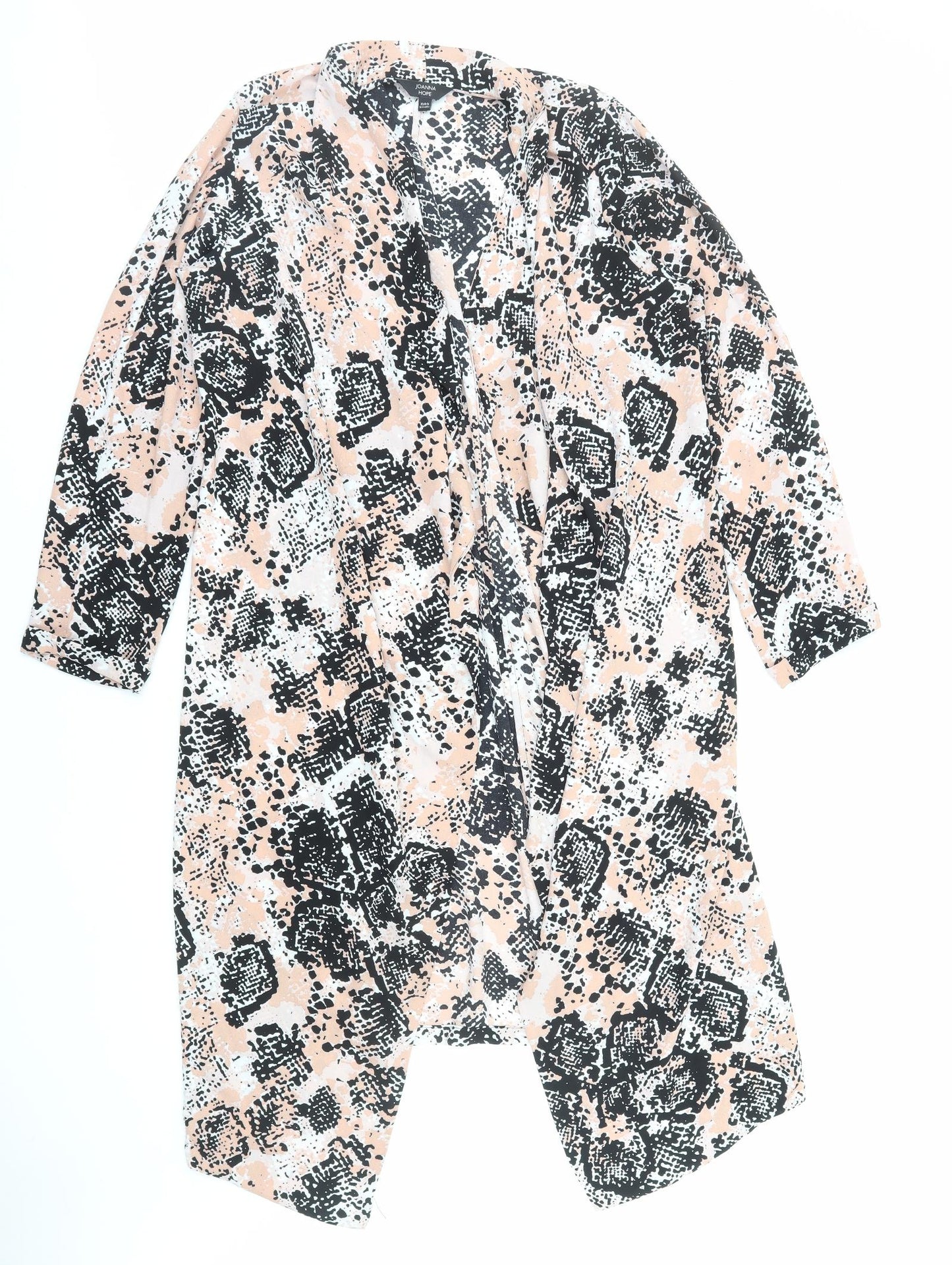 Joanna Hope Womens Pink Animal Print Jacket Size 16