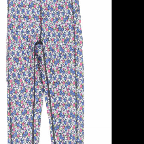 Marks and Spencer Womens Blue Geometric Polyamide Jogger Leggings Size 8 Regular Pullover