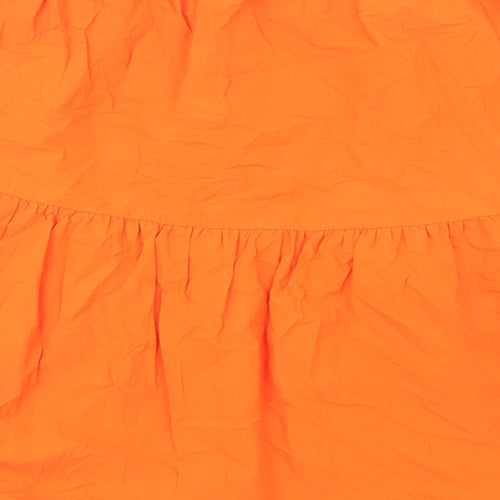 Marks and Spencer Womens Orange Cotton Skater Skirt Size 20