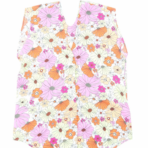 Marks and Spencer Womens Multicoloured Floral Polyester Basic Blouse Size 8 V-Neck