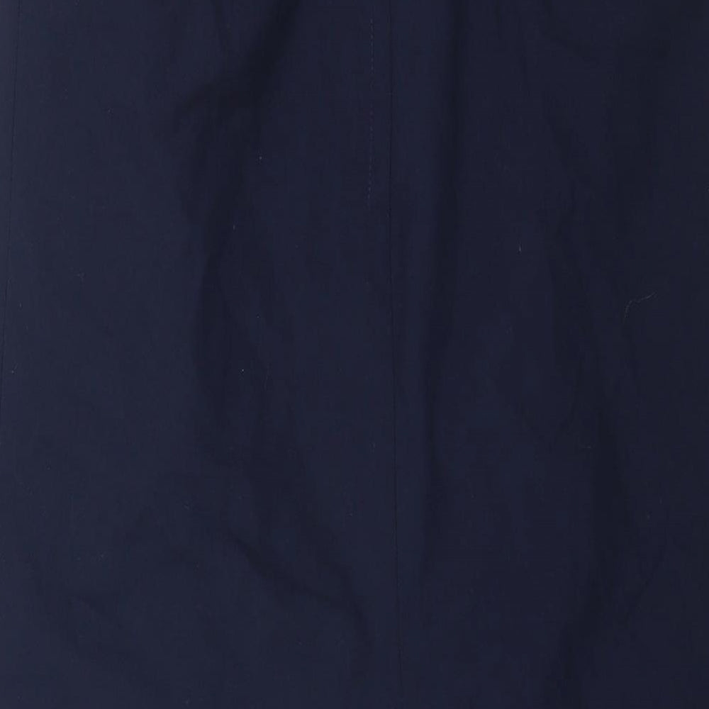 Preworn Womens Blue Polyester Straight & Pencil Skirt Size 12 Zip