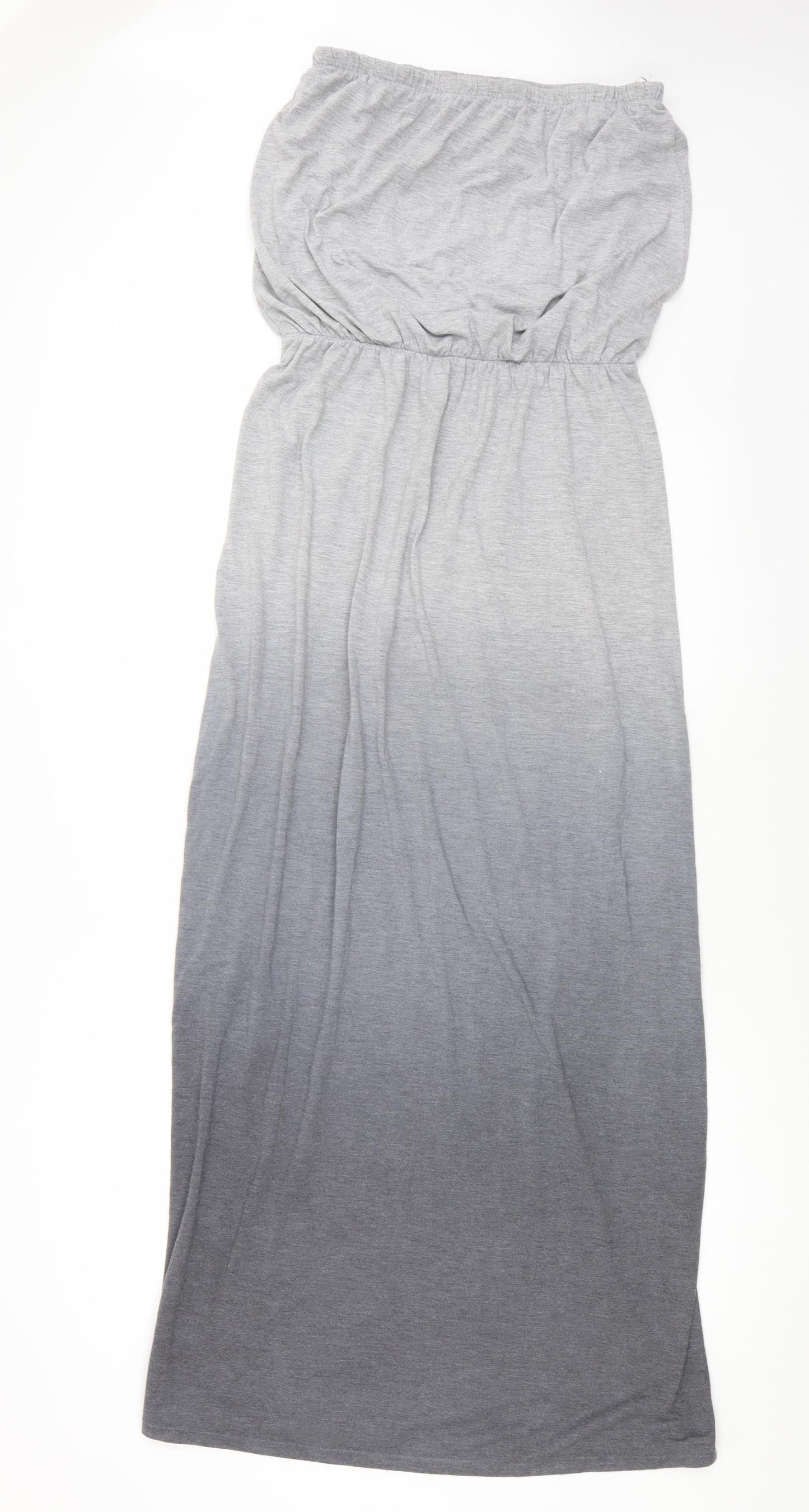 George Womens Grey Polyester Maxi Size 12 Square Neck Pullover - Ombre
