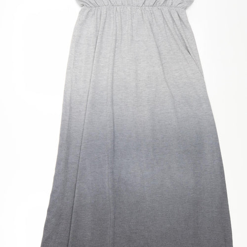George Womens Grey Polyester Maxi Size 12 Square Neck Pullover - Ombre