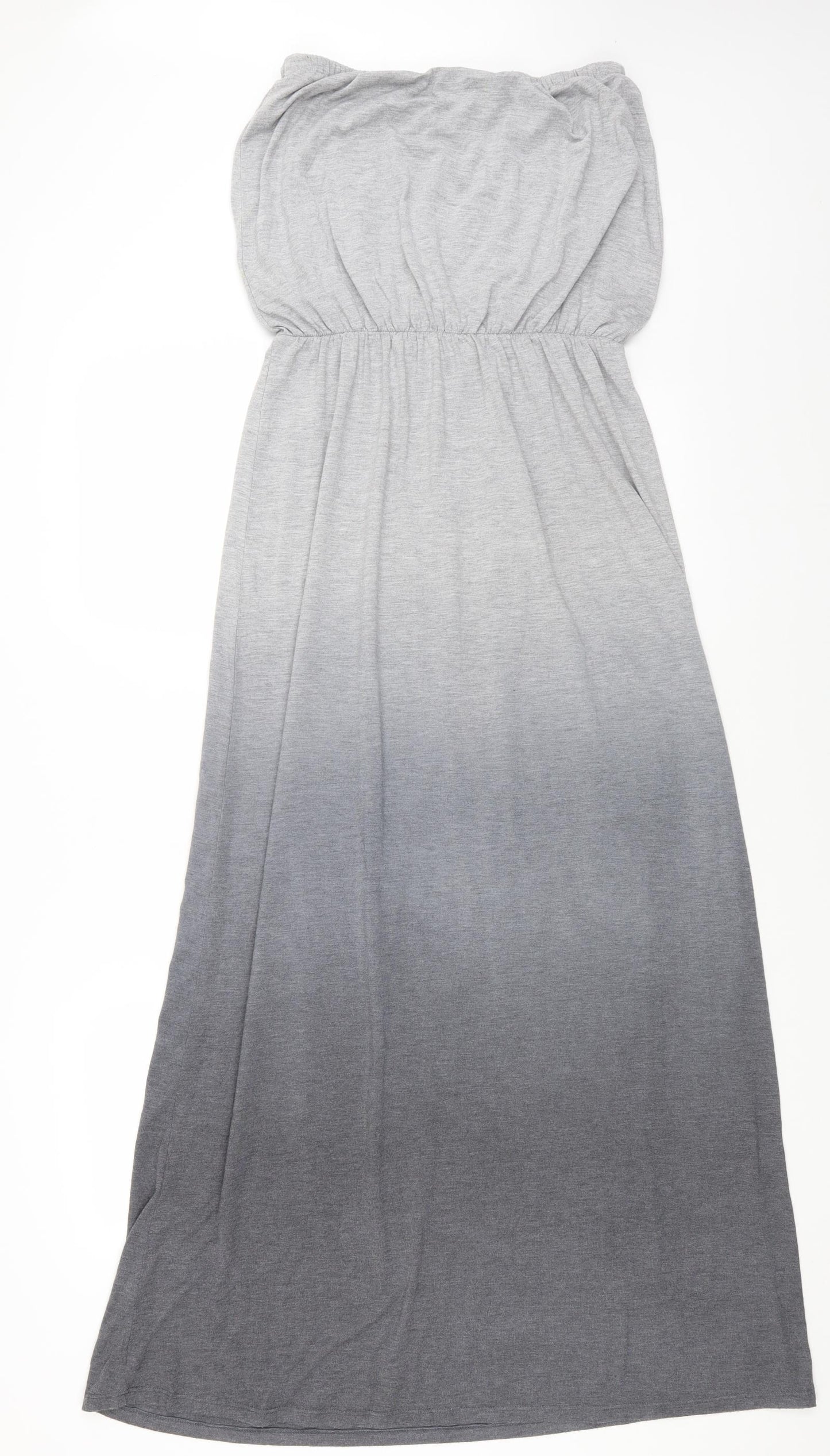 George Womens Grey Polyester Maxi Size 12 Square Neck Pullover - Ombre