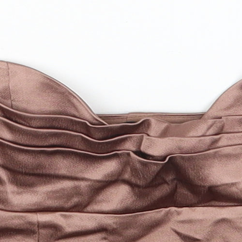 Zara Womens Brown Polyester Cropped Tank Size XS Off the Shoulder