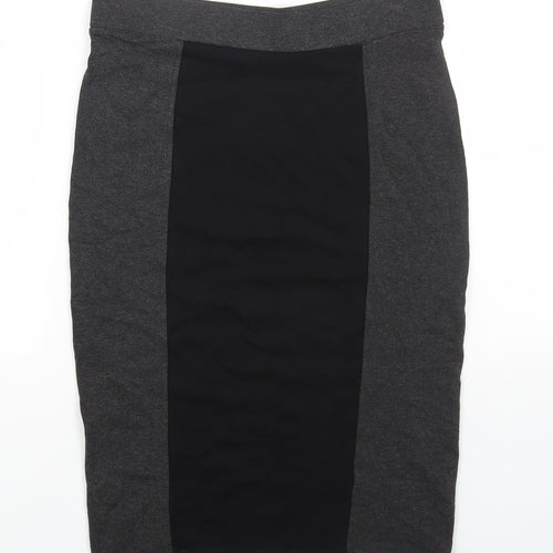 Marks and Spencer Womens Black Viscose Straight & Pencil Skirt Size 8