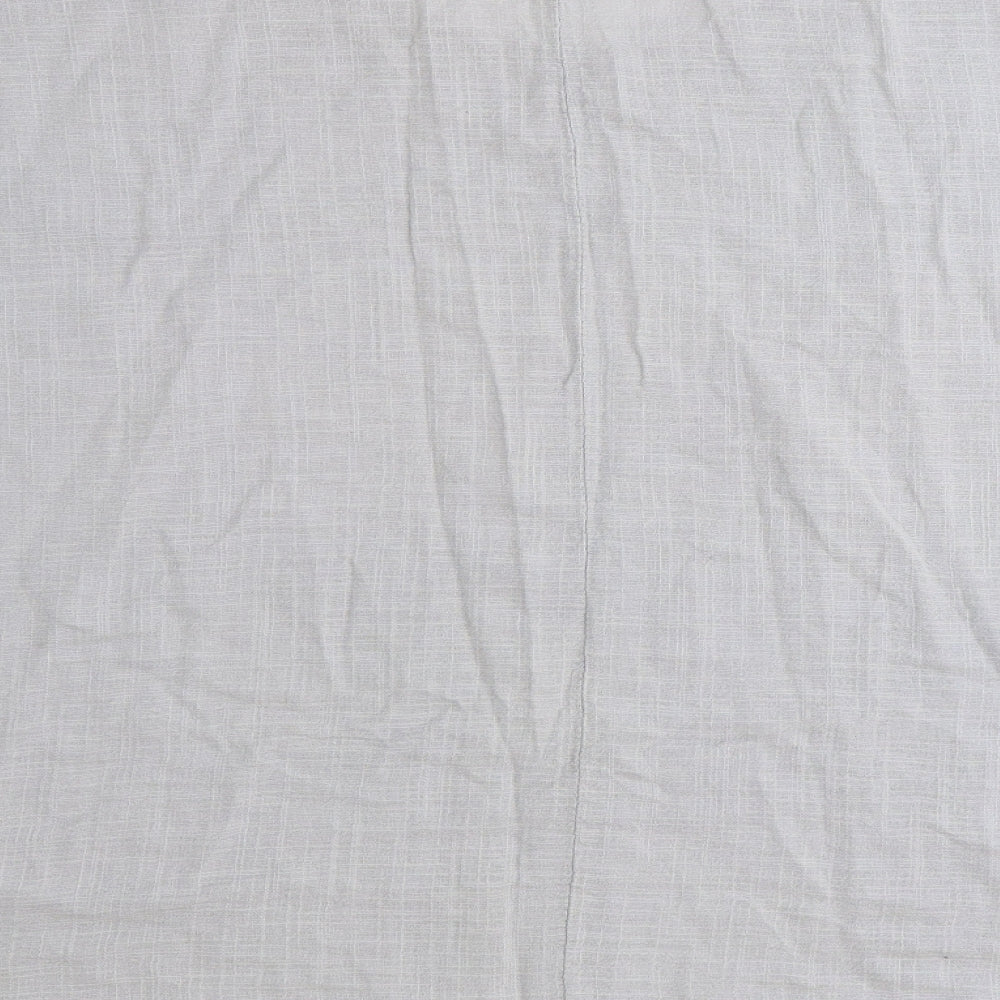 New Collection Womens Grey Linen Basic Blouse One Size Round Neck