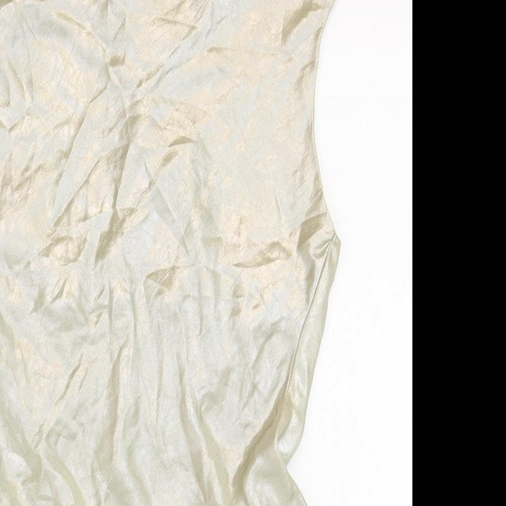 Zara Womens Silver Polyester Mini Size 6 Square Neck