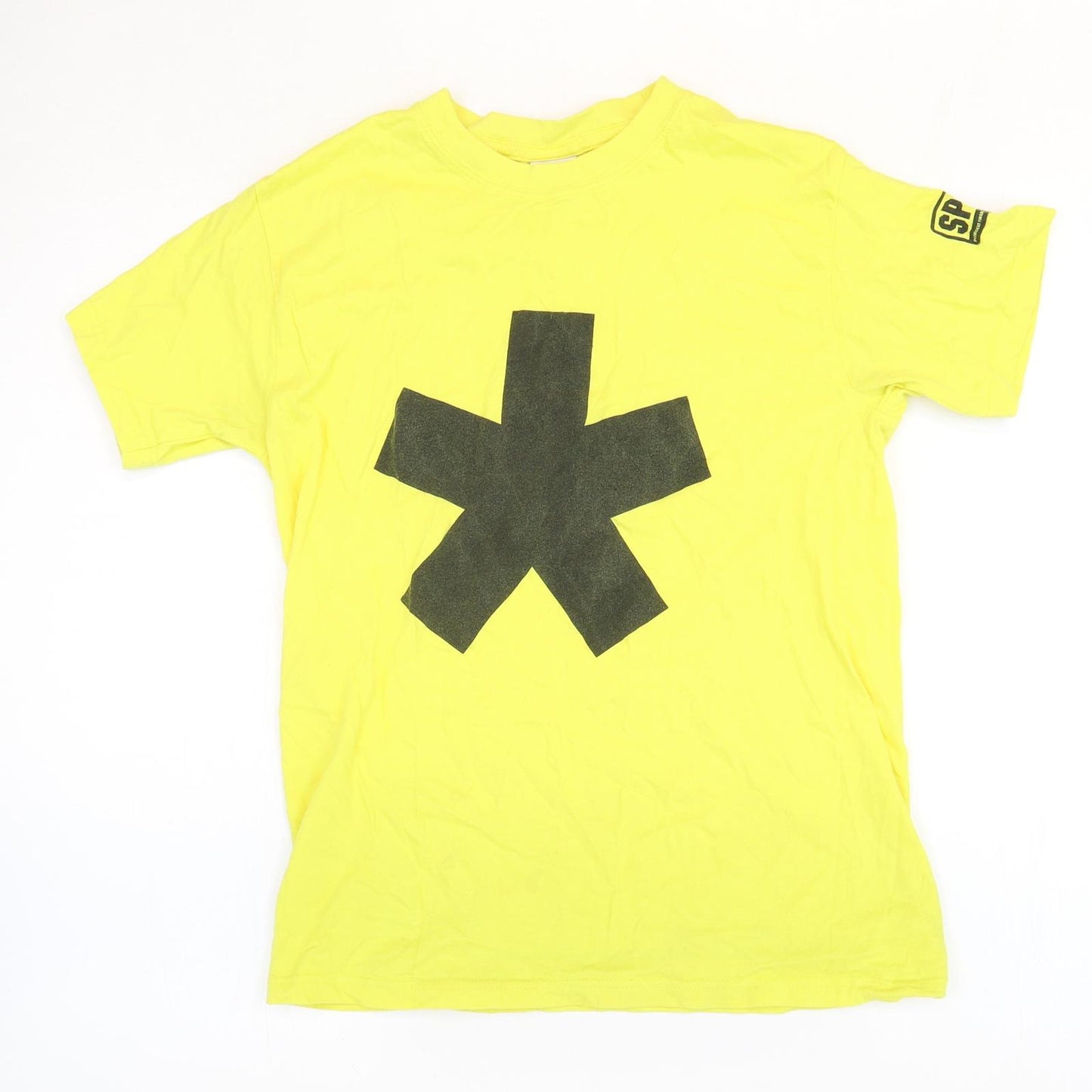 JERZEES Boys Yellow Cotton Basic T-Shirt Size 11-12 Years Round Neck
