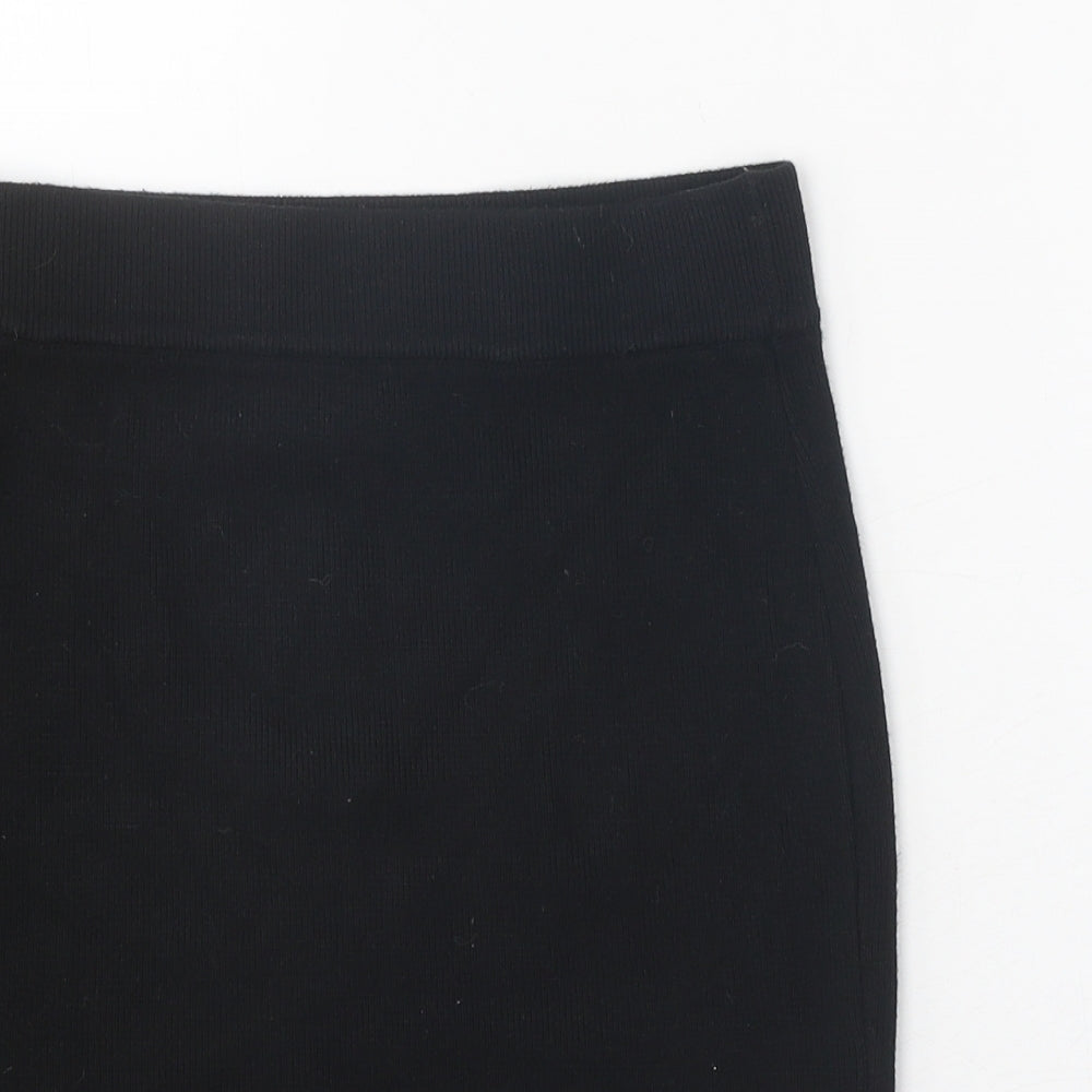 New Look Girls Black Viscose Straight & Pencil Skirt Size 12-13 Years Regular Pull On