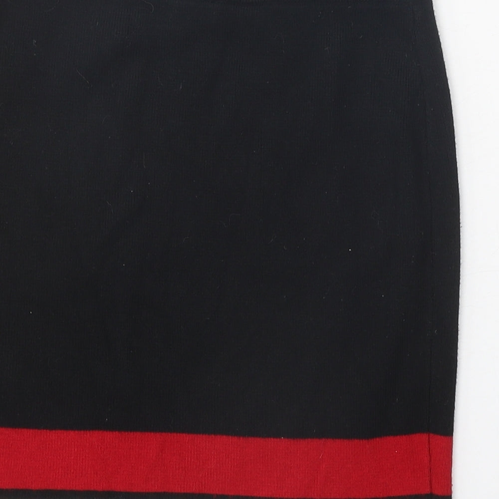 New Look Girls Black Viscose Straight & Pencil Skirt Size 12-13 Years Regular Pull On