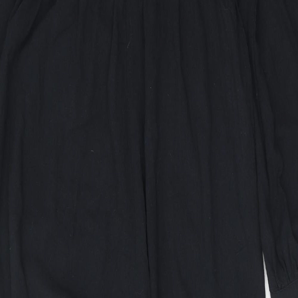SheIn Womens Black Polyester Jumpsuit One-Piece Size L Button