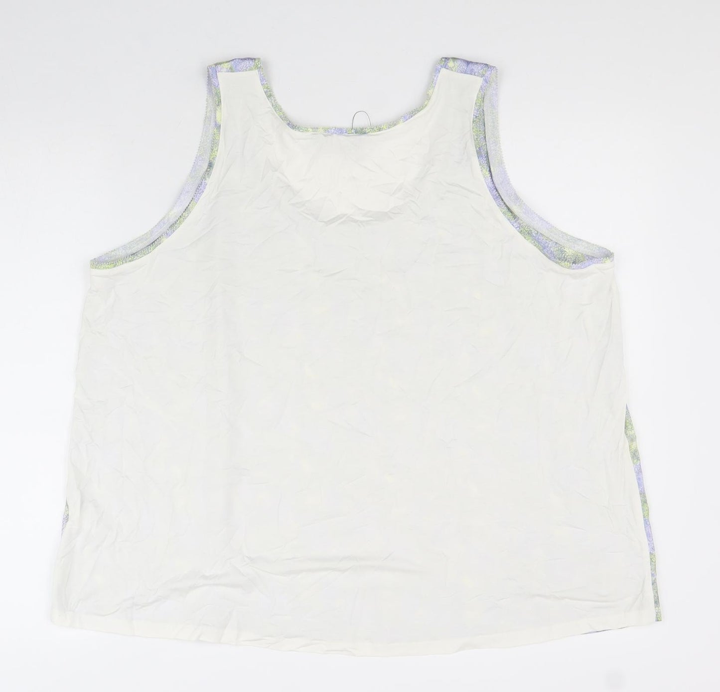 Marks and Spencer Womens Multicoloured Geometric Polyester Basic Tank Size 18 Scoop Neck